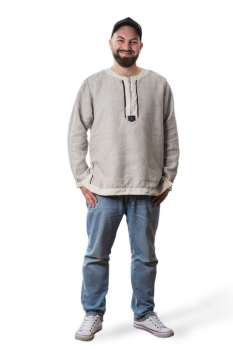 Hemp ceremonial sweatshirt natural grey