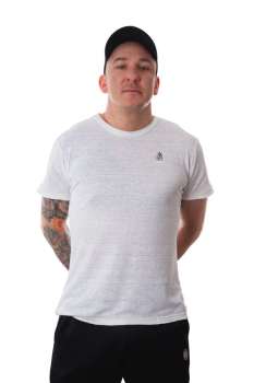T-shirt z konopi *męski* biały